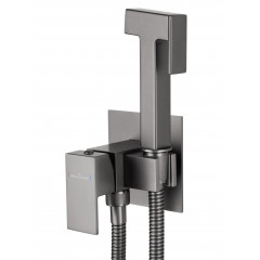 Смеситель с гигиеническим душем встраиваемый WONZON & WOGHAND, Темный графит (WW-88829903-BGM)