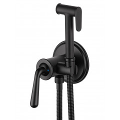 Смеситель с гигиеническим душем встраиваемый WONZON & WOGHAND STEAM, Черный матовый (WW- 88829008-MB)