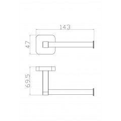 Держатель для туалетной бумаги без крышки WONZON & WOGHAND STILL, Хром (WW-6616)