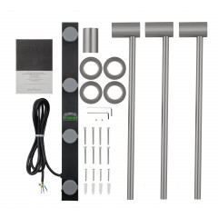 Полотенцесушитель электрический встраиваемый WONZON & WOGHAND HAMBURG, Брашированный никель (WW-AL313-BR)