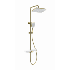 Душевая система с термостатом WONZON & WOGHAND ThermoKlick, Брашированное золото (WW-B3098-A- BG)