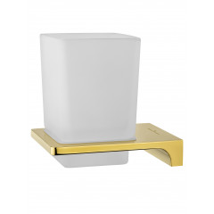 Стакан для зубных щеток с держателем WONZON & WOGHAND ECLIPSE, Глянцевое золото (WW-9121-LG)