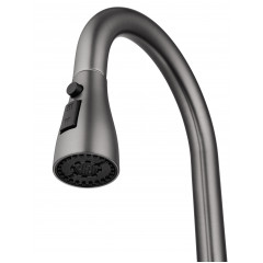 Смеситель для кухни с выдвижным изливом WONZON & WOGHAND, Темный графит (WW-121E201B-BGG)