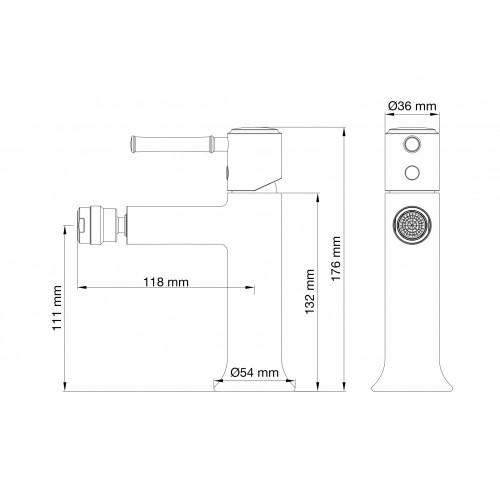 Смеситель для биде WONZON & WOGHAND TOR, Розовое золото (WW-88016073-RG)