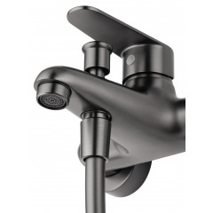 Смеситель для ванны с душевым гарнитуром WONZON & WOGHAND ALFA, Темный графит (WW-AE3201-BGG)