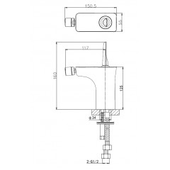 Смеситель для биде WONZON & WOGHAND SHARK, Хром (WW-48B5001-CR)