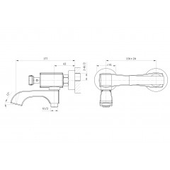 Смеситель для ванны WONZON & WOGHAND TRIUMPH, Хром (WW-563101-CR)