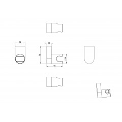 Настенный держатель WONZON & WOGHAND, Брашированное золото (WW-994207-BG)