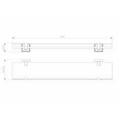 Стеклянная полка для ванной WONZON & WOGHAND ROMA, Бронза (WW-7227)