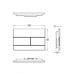 Кнопка смыва для инсталляции механическая WONZON & WOGHAND, Черный матовый (WW-IB235-MB)