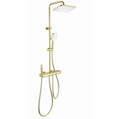 Душевая система с термостатом WONZON & WOGHAND MUSE Legato, Брашированное золото (WW-B4129-BG)