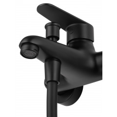 Смеситель для ванны с душевым гарнитуром WONZON & WOGHAND ALFA, Черный матовый (WW-AE3205-MB)