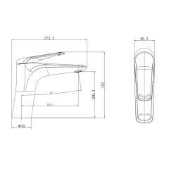 Смеситель для раковины WONZON & WOGHAND Elbe, Хром (WW-A41222-CR)
