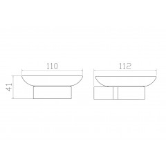 Мыльница с держателем WONZON & WOGHAND CARBON, Черный (WW-7722)