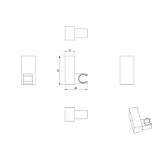 Настенный держатель WONZON & WOGHAND, Черный матовый (WW-994201-MB)