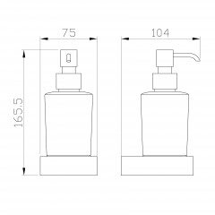 Дозатор мыла WONZON & WOGHAND LOTTE, Брашированное золото (WW-8333-BG)