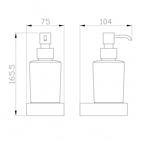 Дозатор мыла WONZON & WOGHAND LOTTE, Брашированное золото (WW-8333-BG)