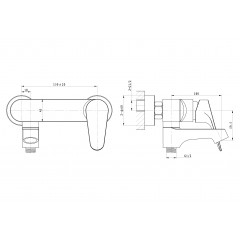 Смеситель для ванны WONZON & WOGHAND BALANCE, Хром (WW-053101-CR)