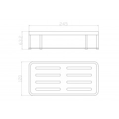Полка для ванной WONZON & WOGHAND, Брашированное золото (WW-4131-BG)