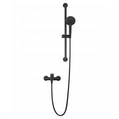 Смеситель для ванны с душевым гарнитуром WONZON & WOGHAND ALFA, Черный матовый (WW-AE3205-MB)