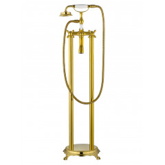 Смеситель для ванны напольного монтажа WONZON & WOGHAND RETRO, Глянцевое золото (WW-88649020-PG)