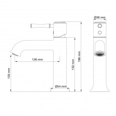 Смеситель для раковины WONZON & WOGHAND TOR, Розовое золото (WW-88018073-RG)