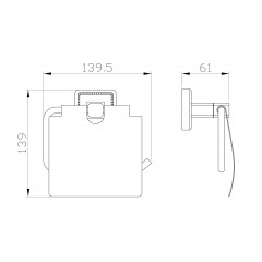 Держатель для туалетной бумаги с крышкой WONZON & WOGHAND ROMA, Бронза (WW-7226)