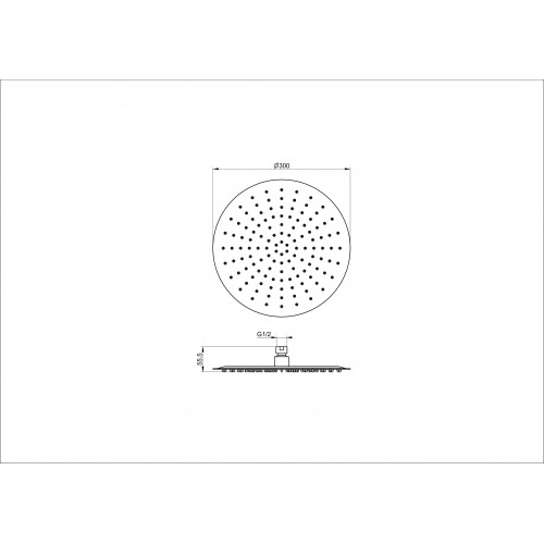 Верхний душ WONZON & WOGHAND, Брашированное золото (WW-88DP04-BG)