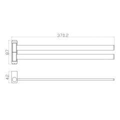 Полотенцедержатель поворотный WONZON & WOGHAND ECLIPSE, Черный (WW-9131-BL)