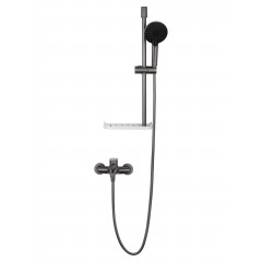 Смеситель для ванны с душевым гарнитуром WONZON & WOGHAND ALFA, Темный графит (WW-AE3201-BGG)