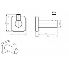 Крючок для ванной WONZON & WOGHAND, Хром (WW-V1301-CR)