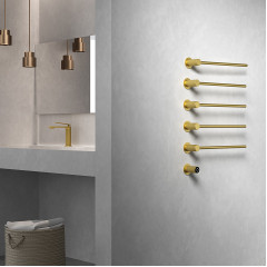 Полотенцесушитель электрический встраиваемый WONZON & WOGHAND MÜNCHEN, Брашированное золото (WW-A355-BG)