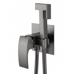 Смеситель с гигиеническим душем встраиваемый WONZON & WOGHAND FIT, Темный графит (WW-88829009-BGM)