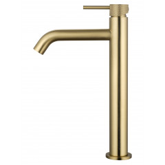 Смеситель для раковины высокий WONZON & WOGHAND, Брашированное золото (WW-H1062-BG)