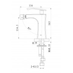 Смеситель для биде WONZON & WOGHAND TRIUMPH, Хром (WW-565001-CR)