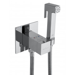 Смеситель с гигиеническим душем и термостатом встраиваемый WONZON & WOGHAND, Хром (WW-88829910-CR)