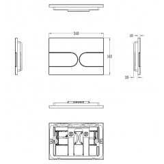 Кнопка смыва для инсталляции механическая WONZON & WOGHAND, Хром (WW-IB233-CR)