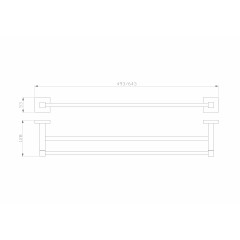 Полотенцедержатель двойной WONZON & WOGHAND POLO, Темное золото (WW-8911-DG)
