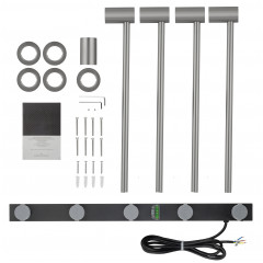 Полотенцесушитель электрический встраиваемый WONZON & WOGHAND HAMBURG, Брашированный никель (WW-AL314-BR)