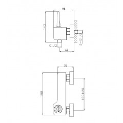 Смеситель для душа WONZON & WOGHAND SHARK, Хром (WW-48B4101-CR)