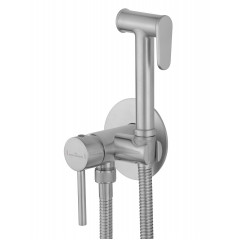 Смеситель с гигиеническим душем встраиваемый WONZON & WOGHAND STICK, Брашированный никель (WW-88829902-BN)