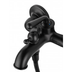 Смеситель для ванны с душем WONZON & WOGHAND STEAM, Черный матовый (WW-88639008-MB)