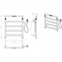 Полотенцесушитель электрический WONZON & WOGHAND KÖLN, Брашированное золото (WW-A6014-BG)
