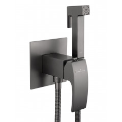 Смеситель с гигиеническим душем встраиваемый WONZON & WOGHAND FIT, Темный графит (WW-88829009-BGM)