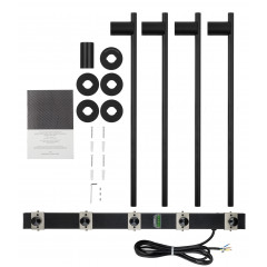 Полотенцесушитель электрический встраиваемый WONZON & WOGHAND DORTMUND, Черный матовый (WW-A364-MB)