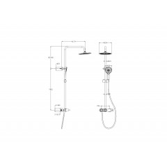Душевая система WONZON & WOGHAND MUSE Corno, Брашированное золото (WW-A30653-BG)