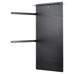 Полотенцесушитель электрический с каменной плитой Черный мрамор WONZON & WOGHAND STUTTGART, Темный графит (WW-A504-GM)