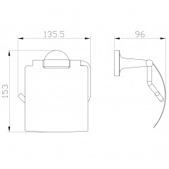 Держатель для туалетной бумаги с крышкой WONZON & WOGHAND SIMPLE, Хром (WW-6526)