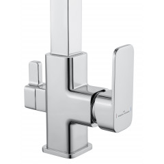 Смеситель для кухни с гибким изливом и подключением фильтра WONZON & WOGHAND, Хром (WW-88458012-CR)