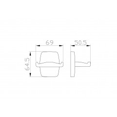 Двойной крючок для ванной WONZON & WOGHAND PORTO, Хром (WW-1501)